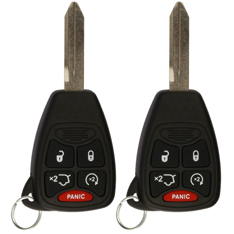 KeylessOption Keyless Entry Remote Control Uncut Car Key Fob Replacement for OHT692427AA KOBDT04A (Pack of 2) - Image 1